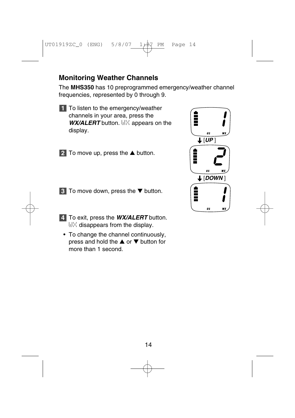 Uniden MHS350 User Manual | Page 16 / 36
