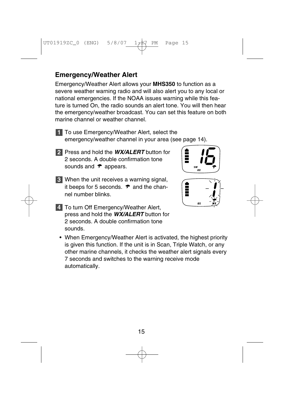 Uniden MHS350 User Manual | Page 17 / 36