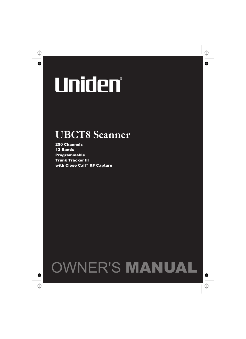 Uniden UBCT8 User Manual | 68 pages