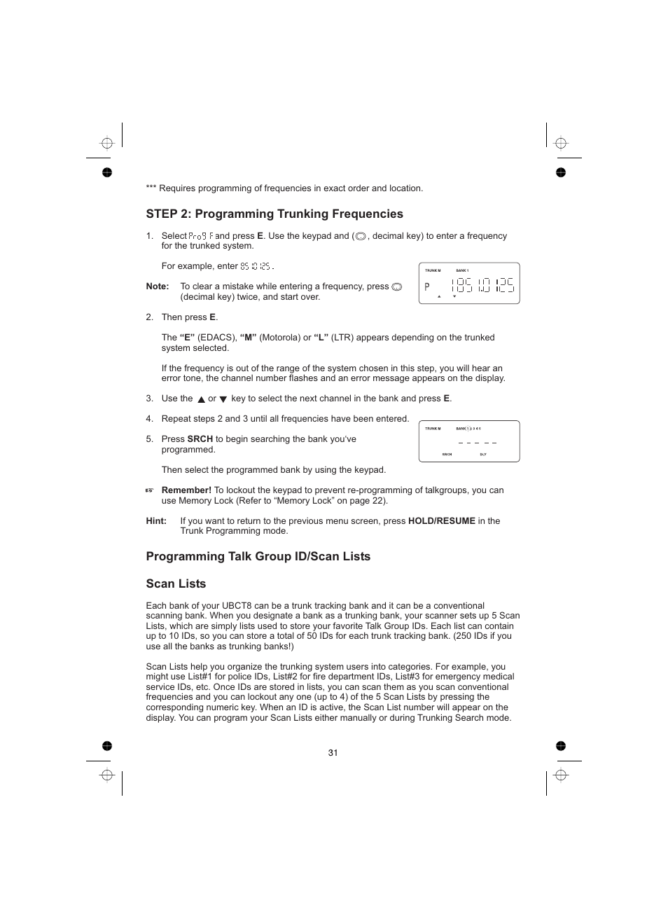 Uniden UBCT8 User Manual | Page 35 / 68