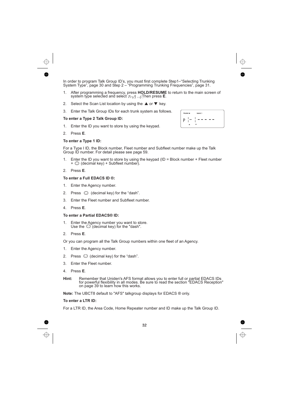 Uniden UBCT8 User Manual | Page 36 / 68