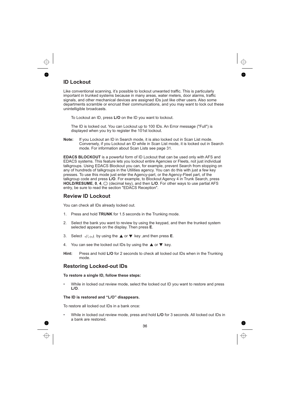 Uniden UBCT8 User Manual | Page 40 / 68