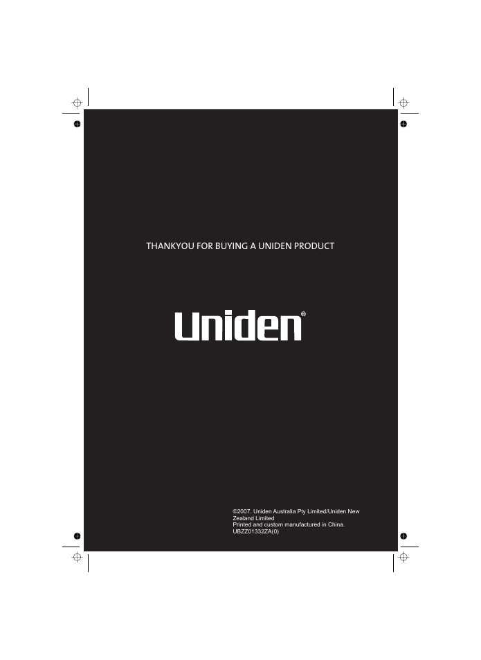 Uniden UBCT8 User Manual | Page 68 / 68