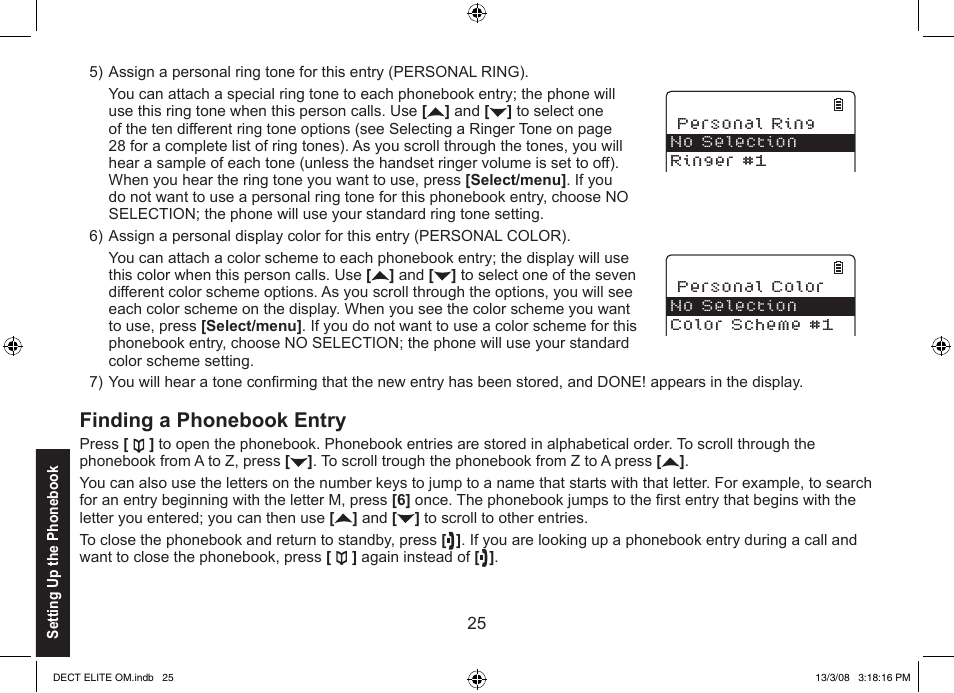 Finding a phonebook entry | Uniden 9035 User Manual | Page 26 / 68