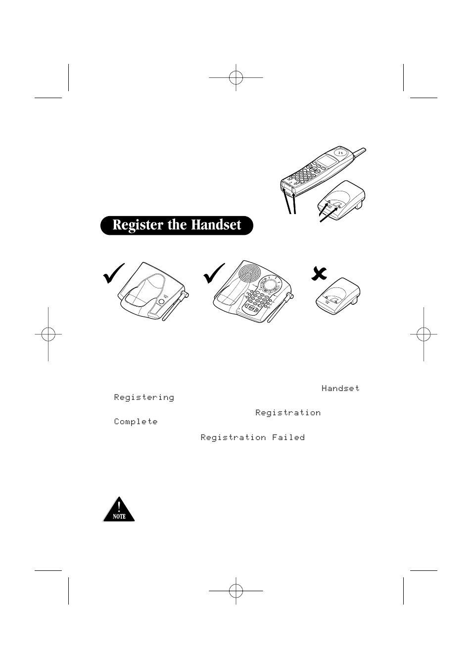 Register the handset | Uniden DSS 2405 User Manual | Page 6 / 8