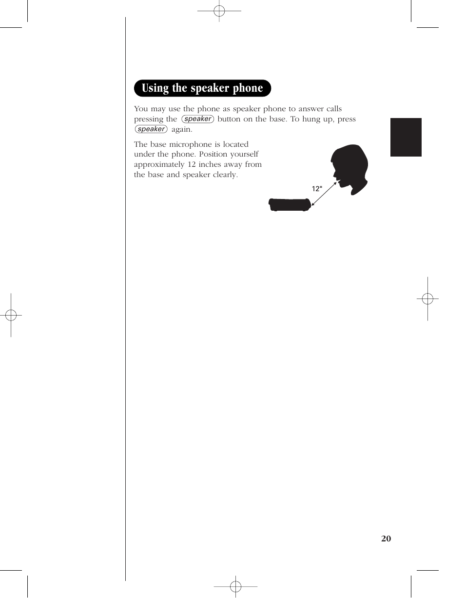 Using the speaker phone | Uniden 8985 User Manual | Page 23 / 62