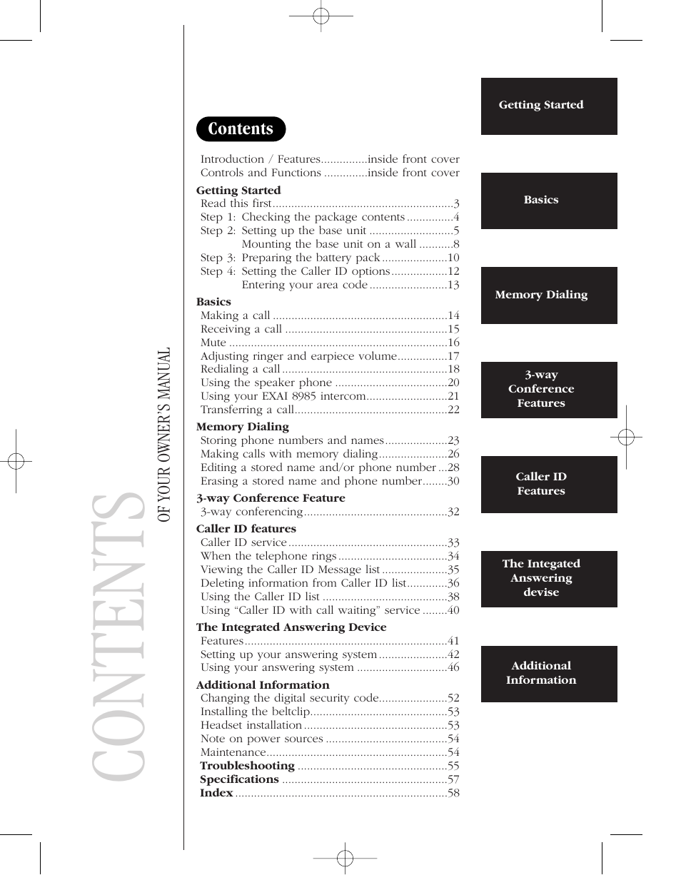 Uniden 8985 User Manual | Page 5 / 62
