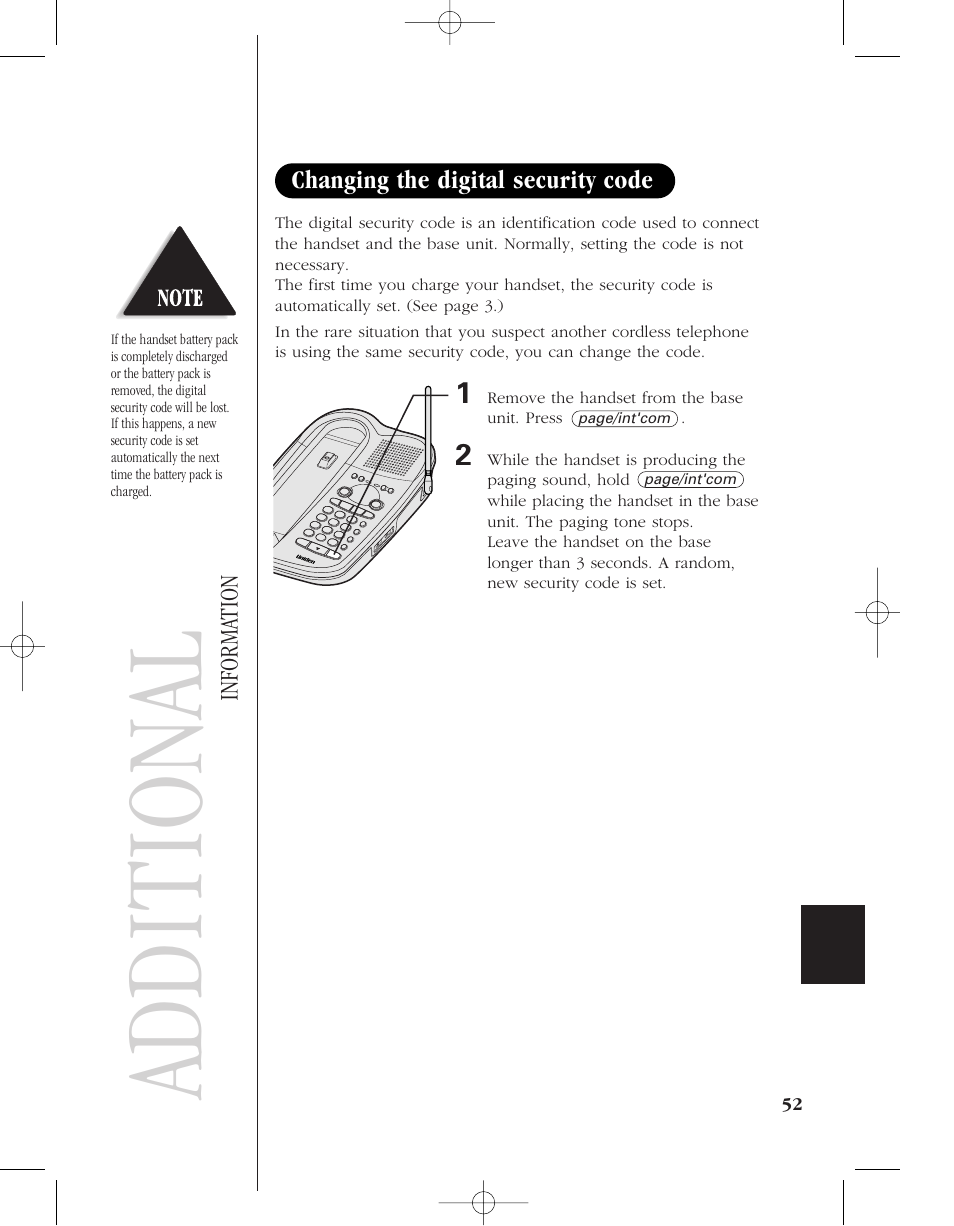 Additional | Uniden 8985 User Manual | Page 55 / 62