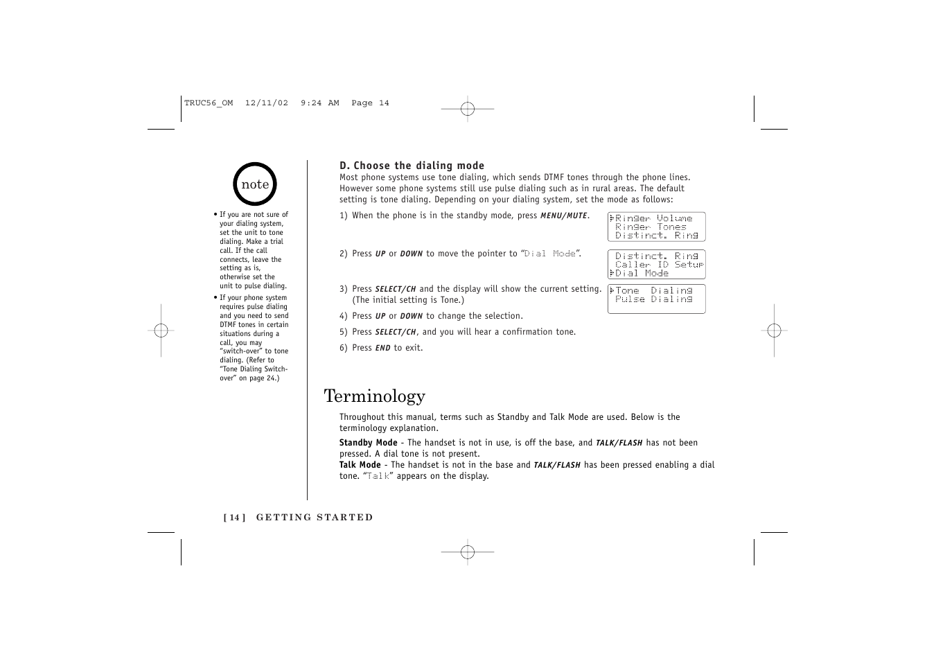 Terminology | Uniden NEO TRUC56 User Manual | Page 16 / 60