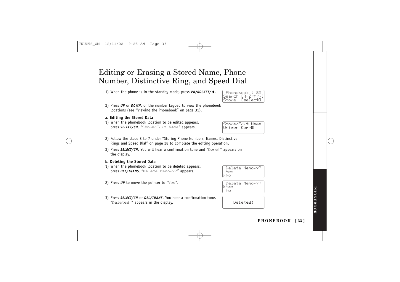 Uniden NEO TRUC56 User Manual | Page 35 / 60