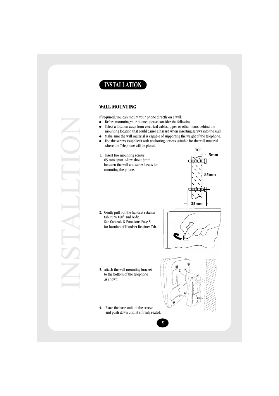 Inst all tion | Uniden FP106 User Manual | Page 14 / 32