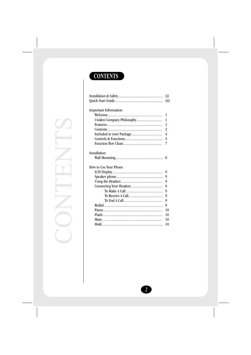 Uniden FP106 User Manual | Page 8 / 32