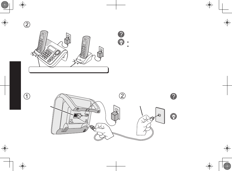 Connecting to the phone line | Uniden DECT2085-4WX User Manual | Page 10 / 68