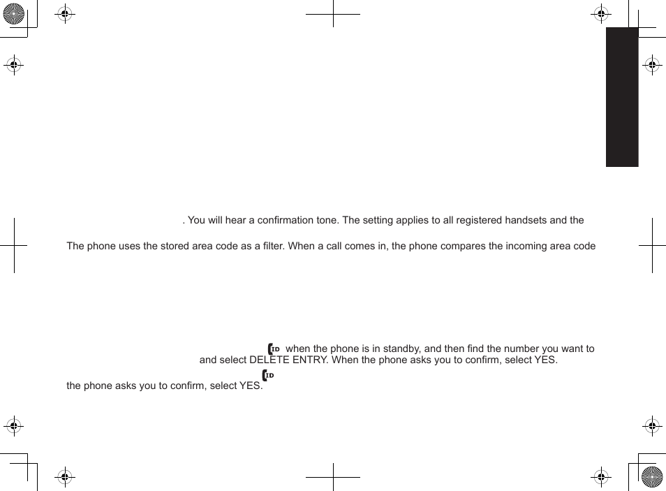 Deleting caller id numbers | Uniden DECT2085-4WX User Manual | Page 33 / 68