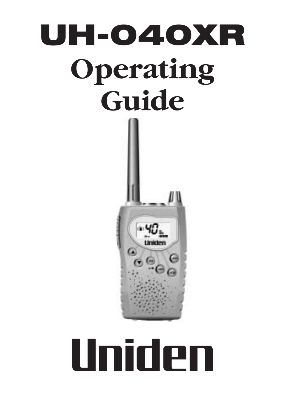 Uniden UH-040XR User Manual | 24 pages