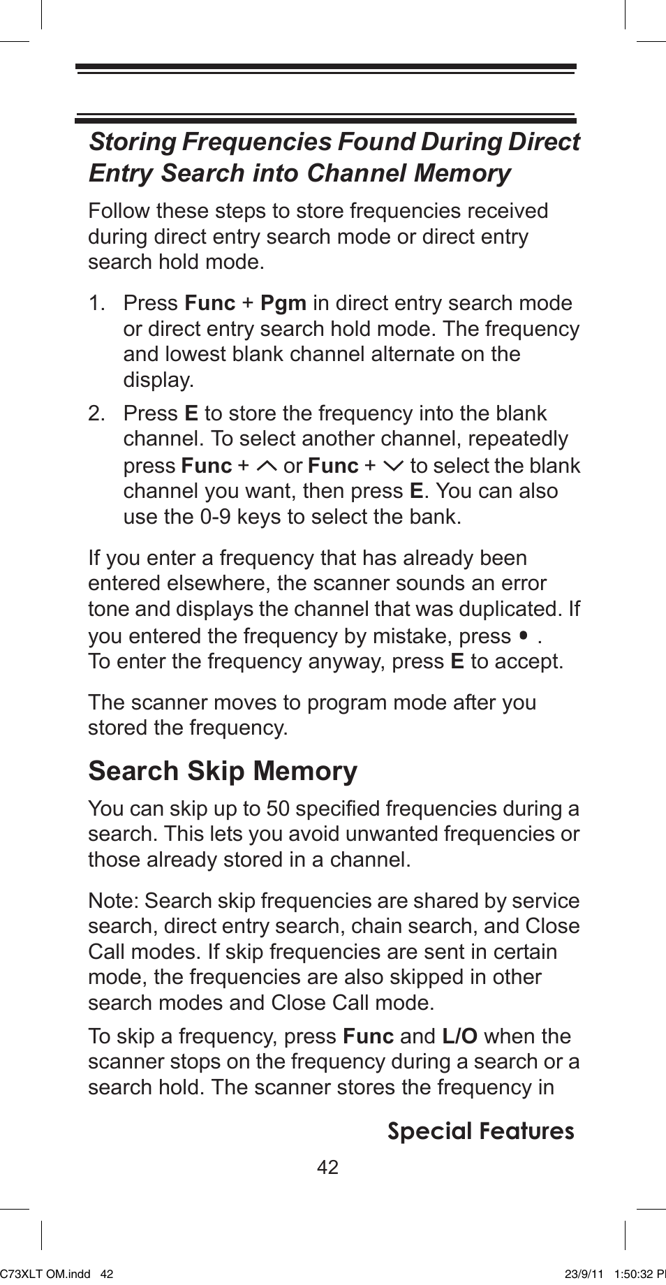 Uniden UBC73XLT User Manual | Page 42 / 60