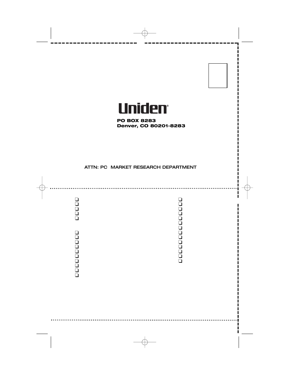 Uniden america corporation | Uniden PRO 520XL User Manual | Page 12 / 12