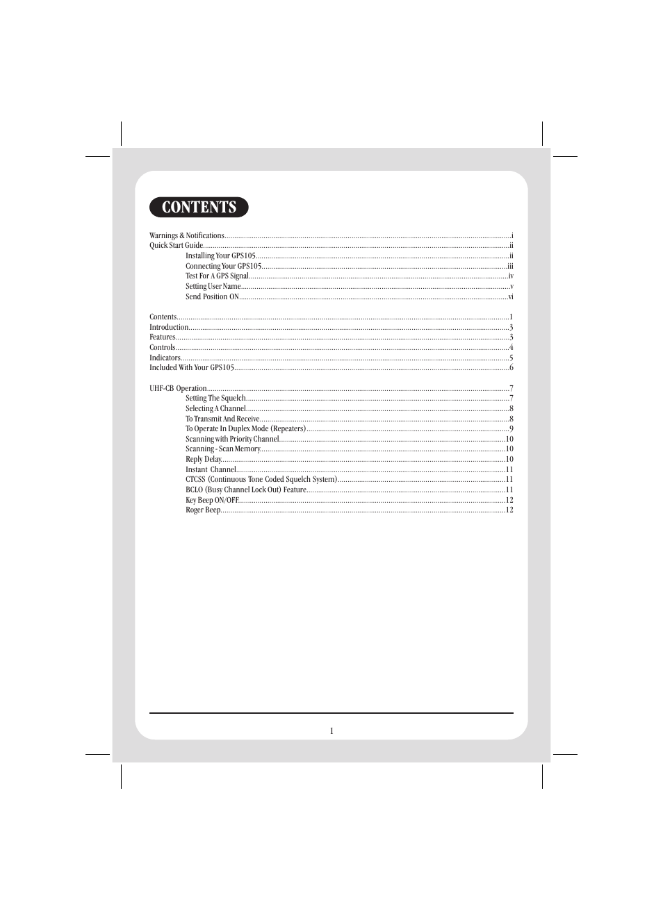 Uniden GPS105 User Manual | Page 8 / 36