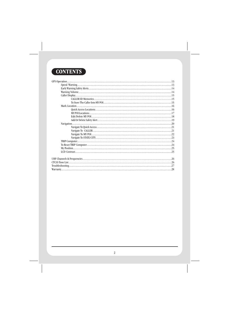 Uniden GPS105 User Manual | Page 9 / 36