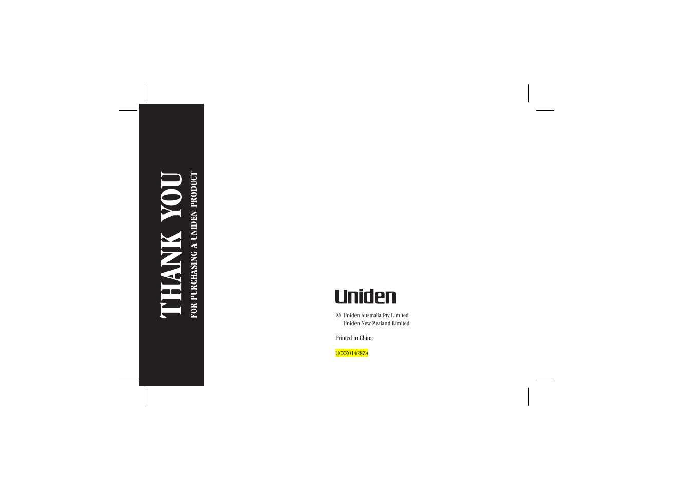 Uniden XSA 975 User Manual | Page 44 / 44