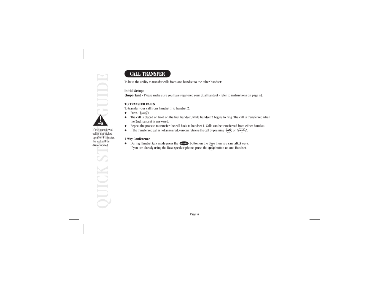 Quick st ar t guide | Uniden XSA 975 User Manual | Page 7 / 44