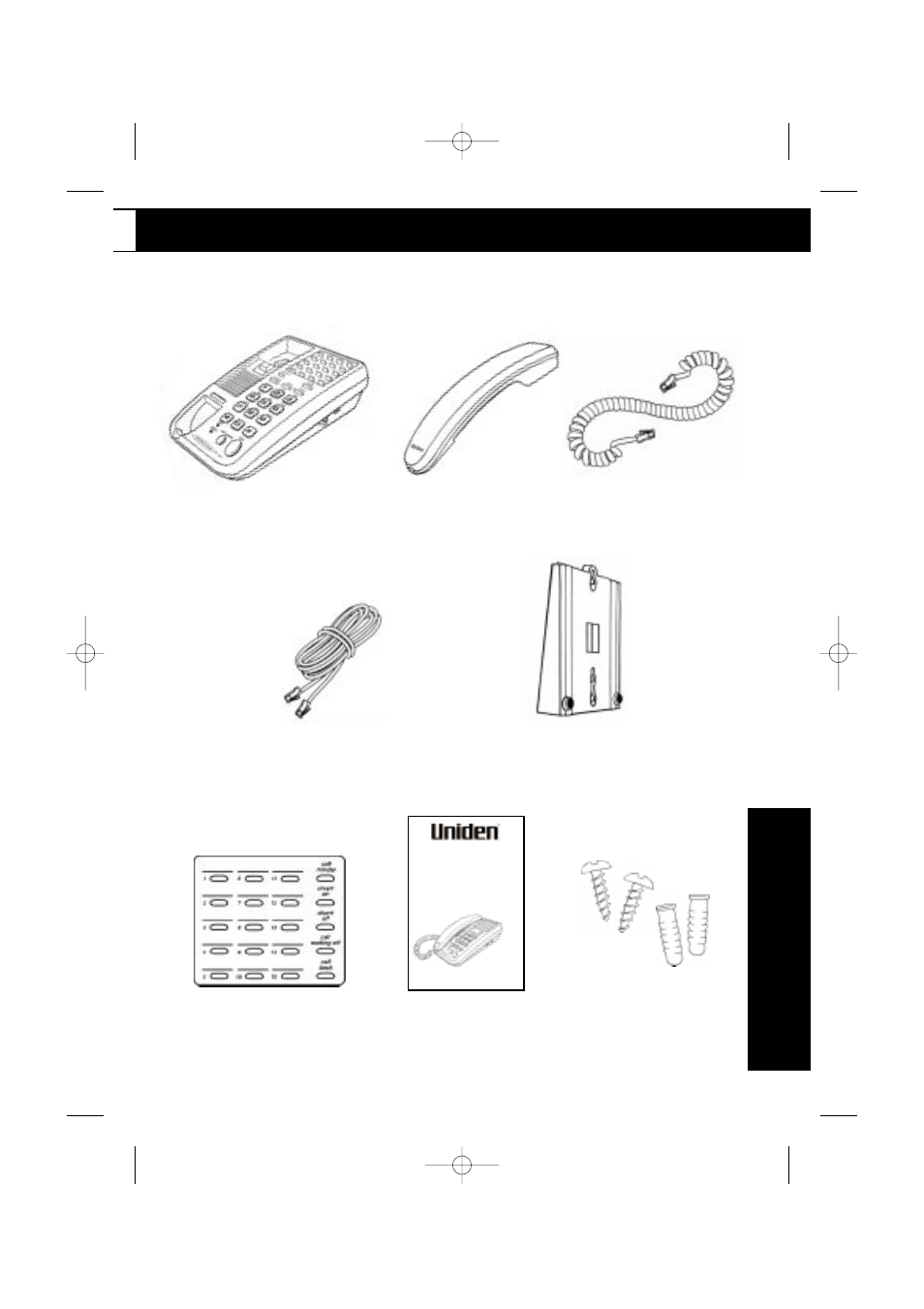 Parts checklist (for new zealand model) | Uniden FP101 User Manual | Page 7 / 28