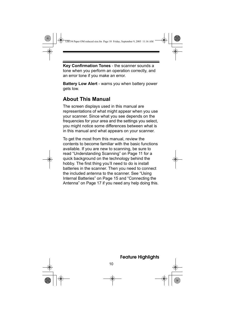 About this manual | Uniden UBC69XLT User Manual | Page 10 / 44