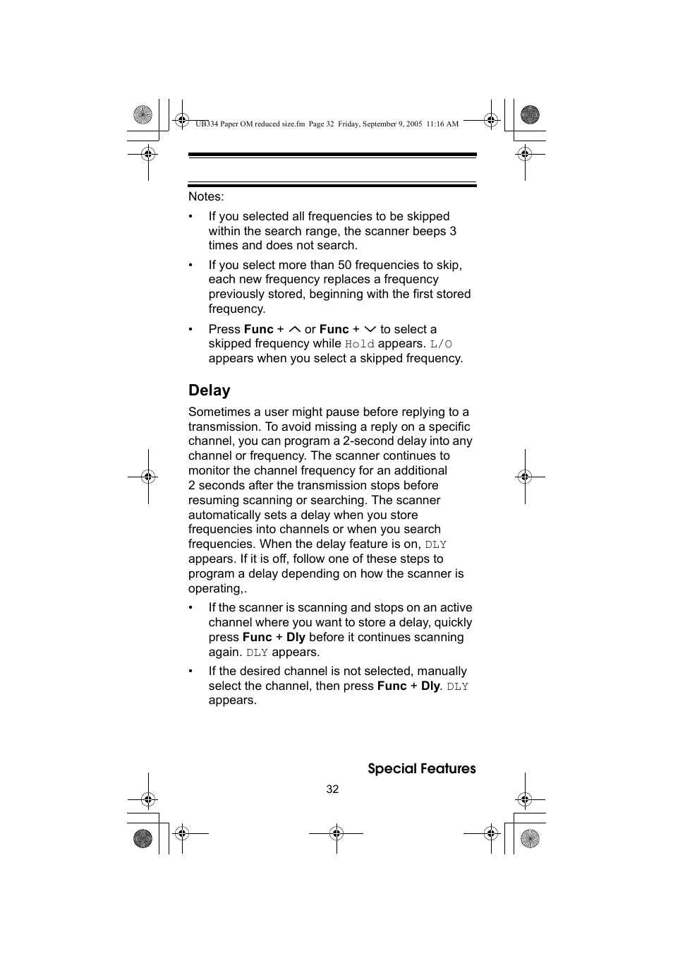 Delay | Uniden UBC69XLT User Manual | Page 32 / 44