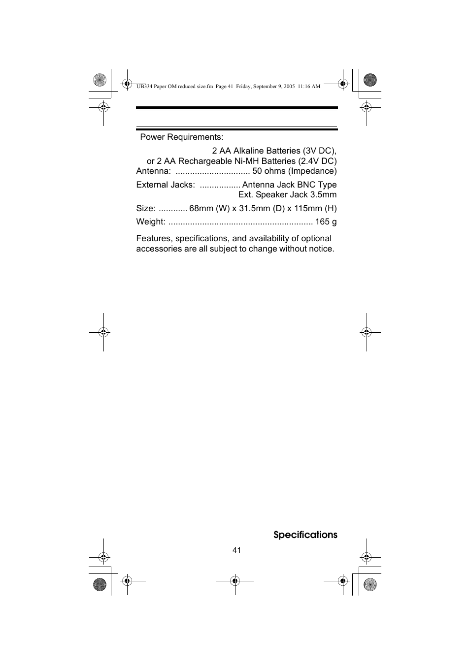 Uniden UBC69XLT User Manual | Page 41 / 44