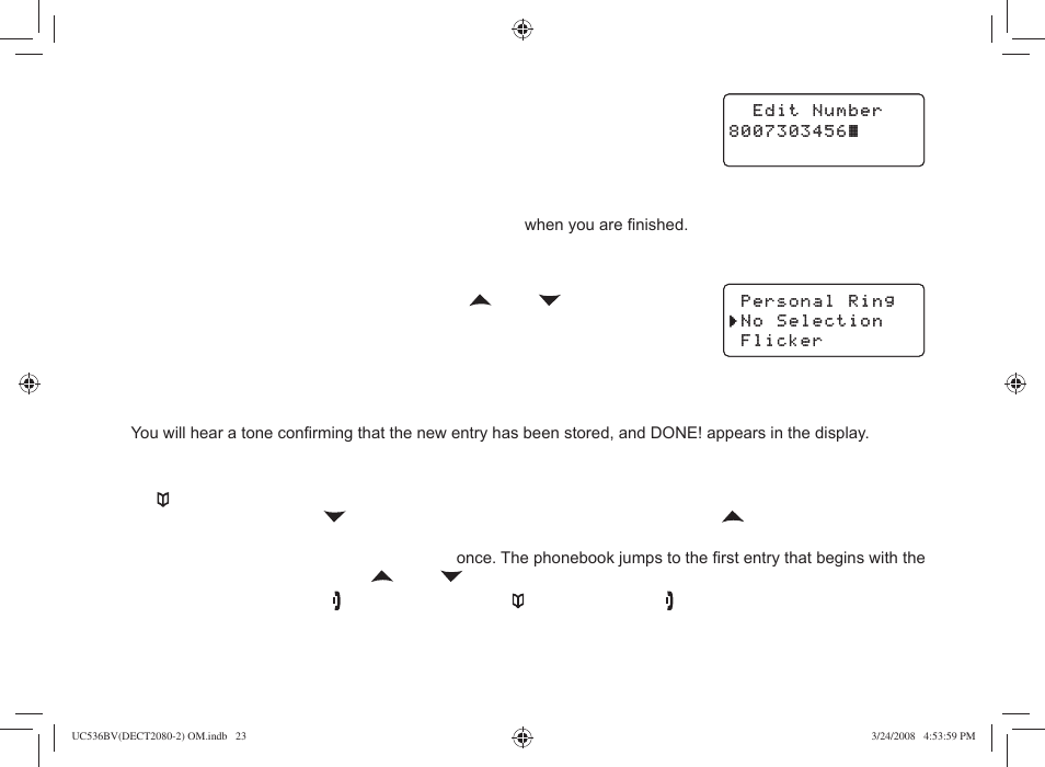 Finding a phonebook entry | Uniden DECT2080 User Manual | Page 24 / 64