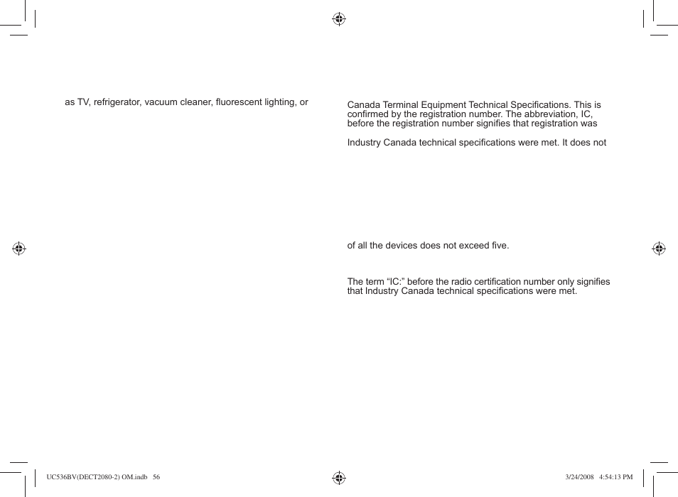 I.c. notice | Uniden DECT2080 User Manual | Page 57 / 64