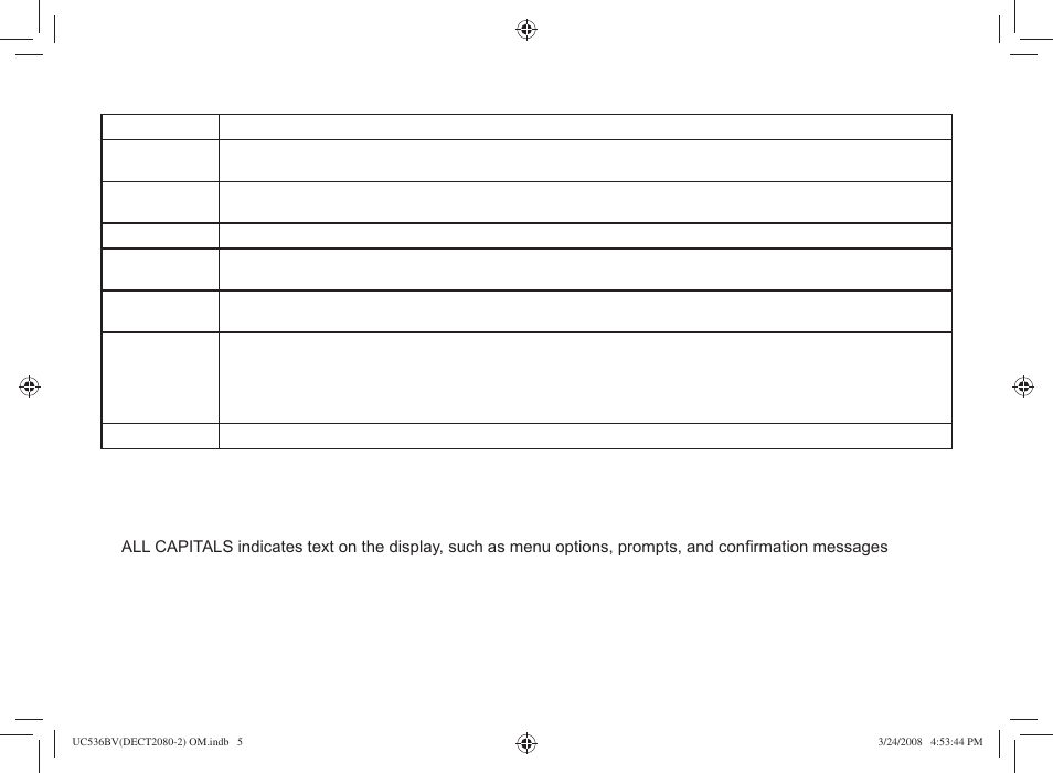 Terminology used in this manual, Manual conventions | Uniden DECT2080 User Manual | Page 6 / 64