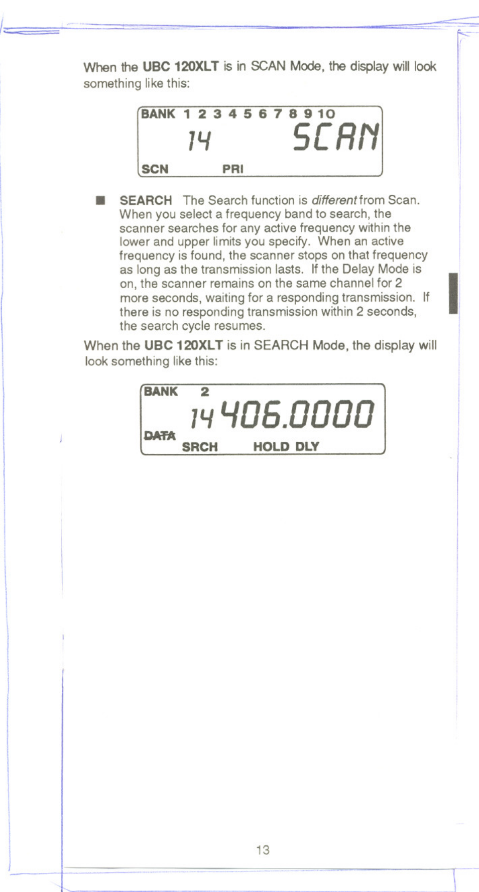 Seen | Uniden UBC 120XLT User Manual | Page 15 / 32