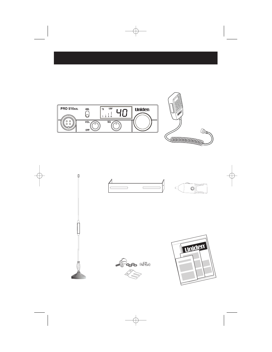 Included in your package | Uniden PRO510AXL User Manual | Page 3 / 12