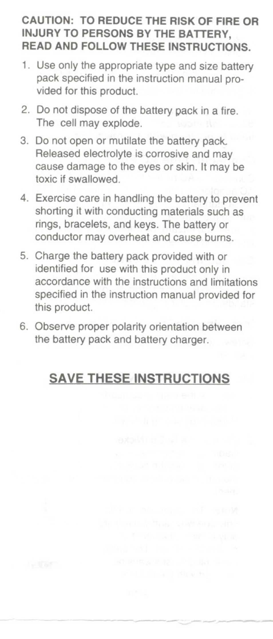 Save these instructions | Uniden CT301 User Manual | Page 4 / 21