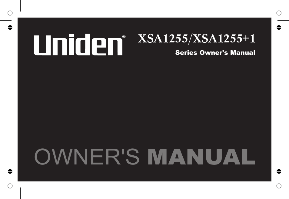 Uniden XSA1255 User Manual | 64 pages