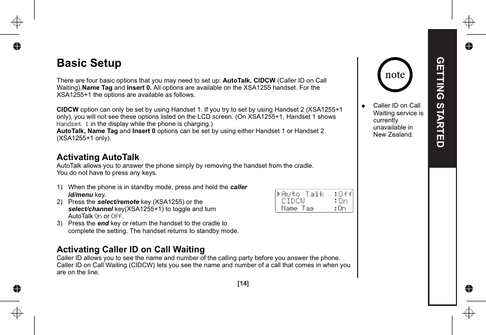 Basic setup | Uniden XSA1255 User Manual | Page 15 / 64