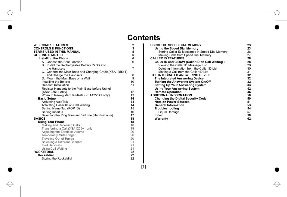 Uniden XSA1255 User Manual | Page 2 / 64