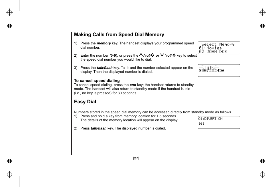 Easy dial | Uniden XSA1255 User Manual | Page 28 / 64