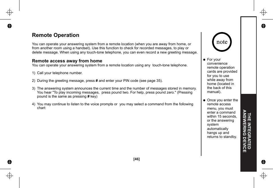 Remote operation | Uniden XSA1255 User Manual | Page 47 / 64