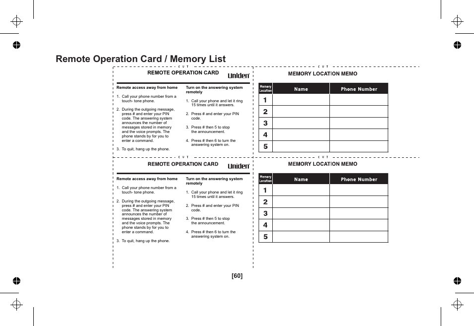 Uniden XSA1255 User Manual | Page 61 / 64