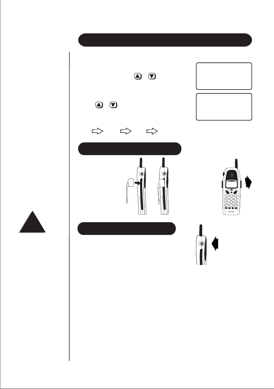 Installing the beltclip, Ringer tone and volume, Earpiece volume | Gently pull one side of the beltclip to release, Loud, High | Uniden DS 805 User Manual | Page 11 / 24
