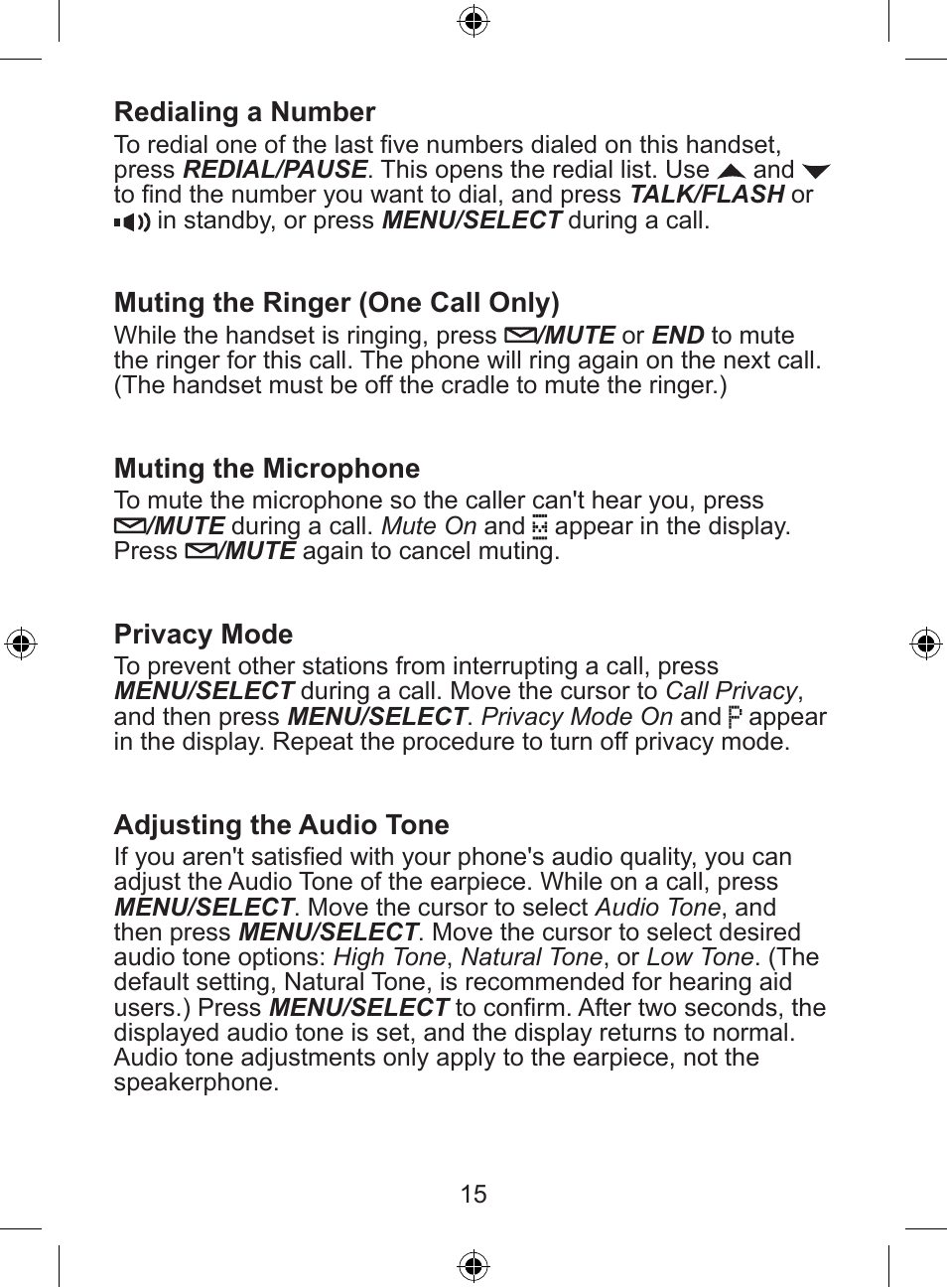 Uniden DECT 2035 Series User Manual | Page 16 / 24