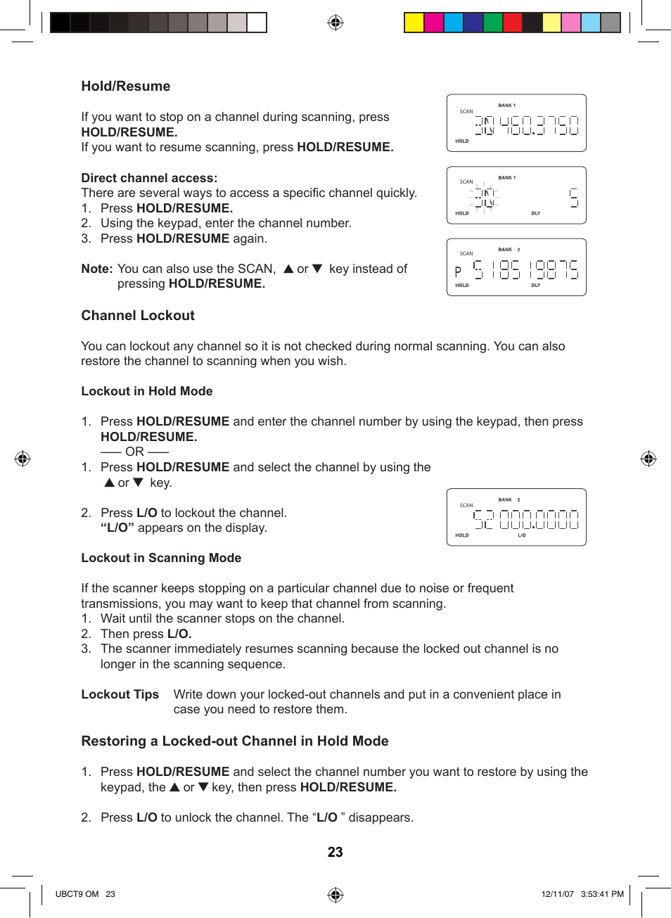 Uniden UBCT9 User Manual | Page 27 / 68