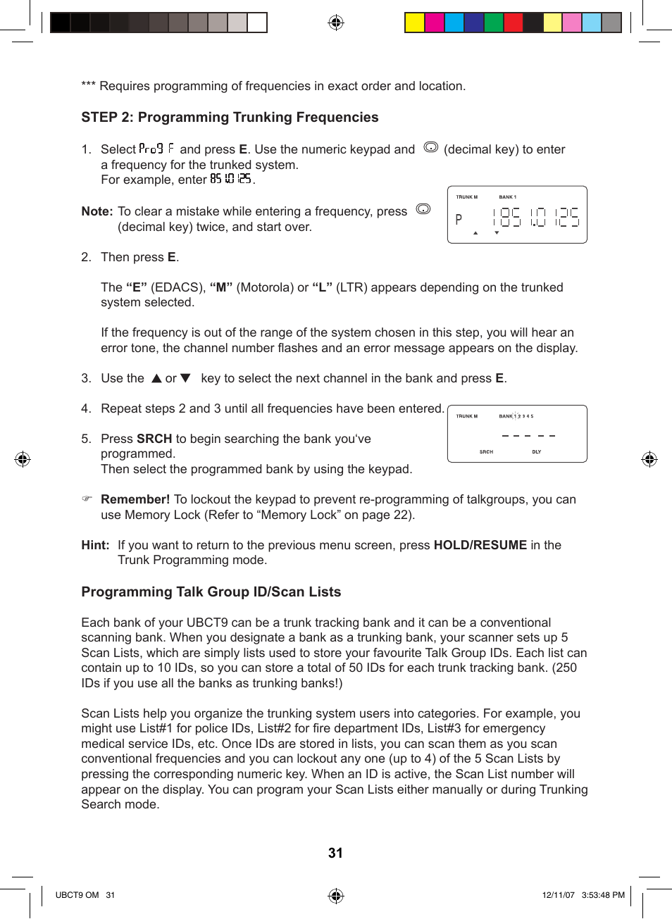 Uniden UBCT9 User Manual | Page 35 / 68
