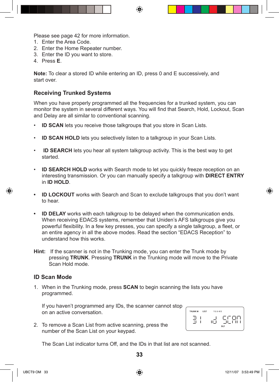 Uniden UBCT9 User Manual | Page 37 / 68