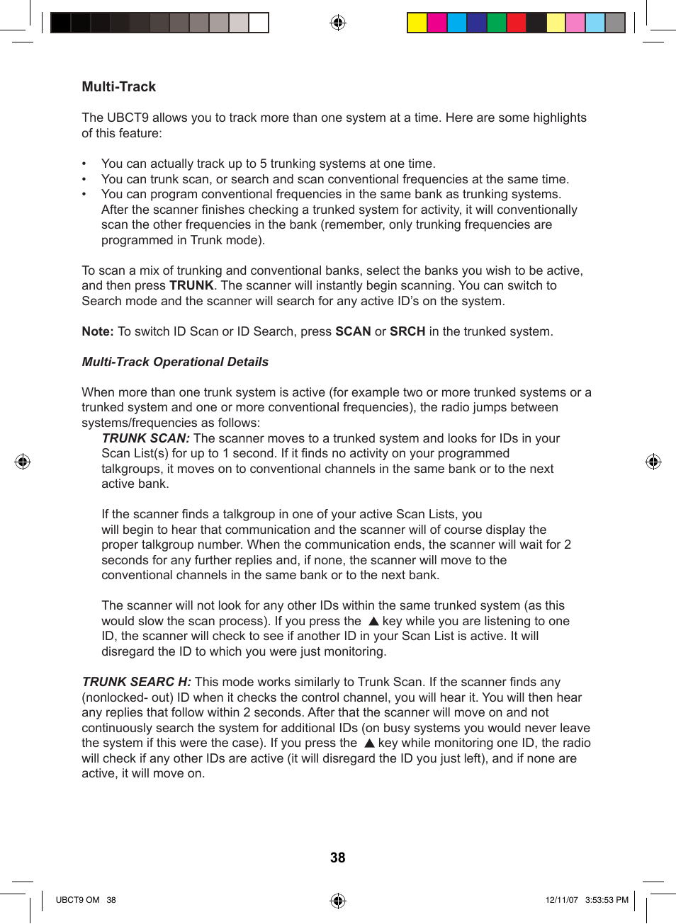 Uniden UBCT9 User Manual | Page 42 / 68