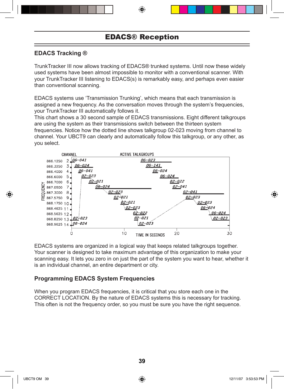 Edacs® reception | Uniden UBCT9 User Manual | Page 43 / 68