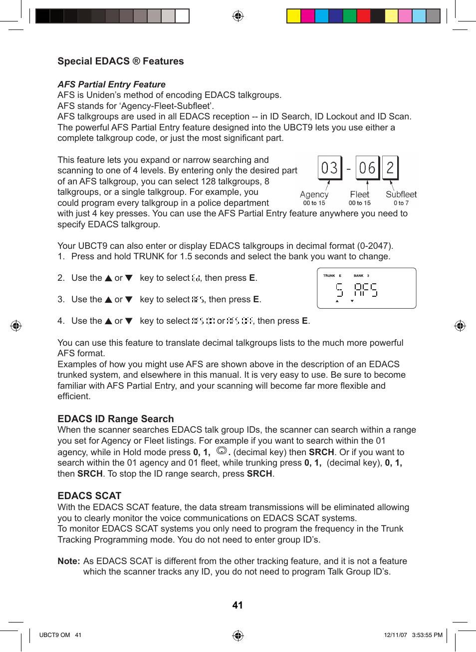 Uniden UBCT9 User Manual | Page 45 / 68