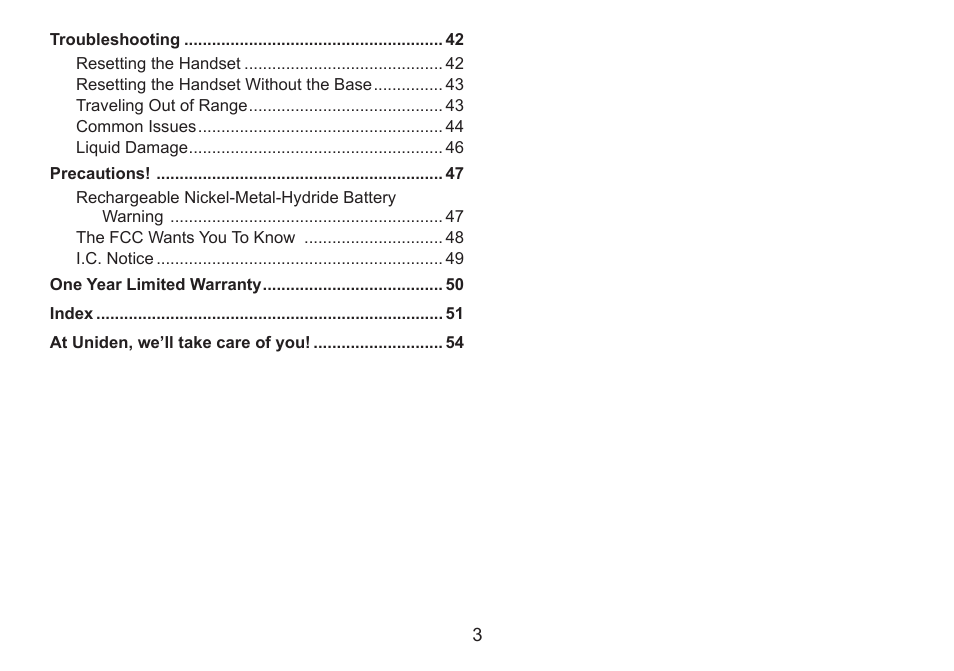 Uniden DECT2060 User Manual | Page 4 / 56